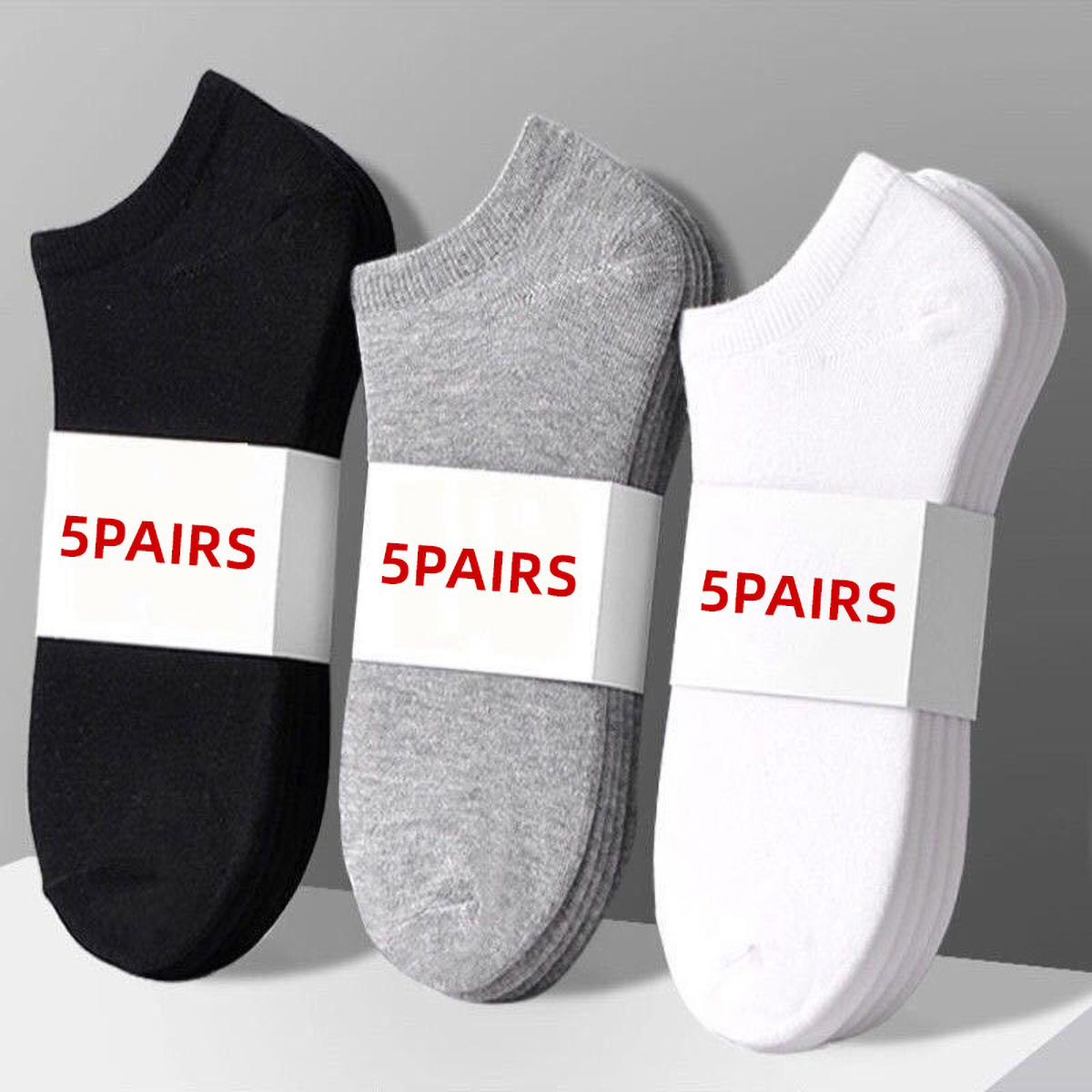 Women'S Ankle Accessories - 5 Çift Unisex Günlük Düz Renk