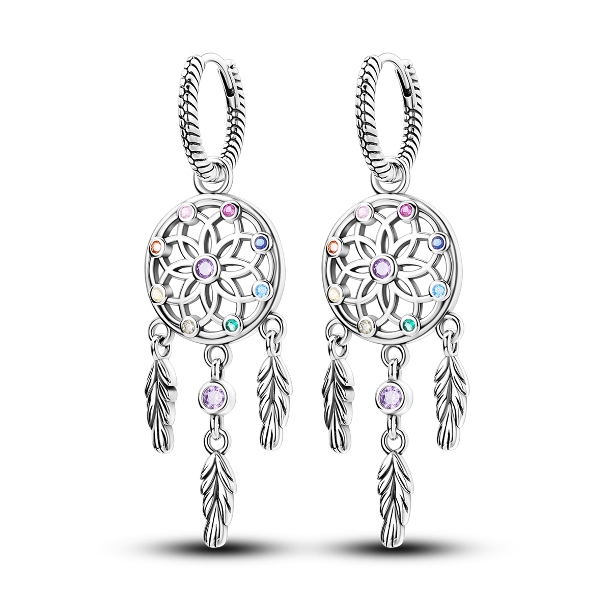 Tassel Earrings Boho - 925 Ayar Gümüş Rüya Yakalayıcısı Sarkıt