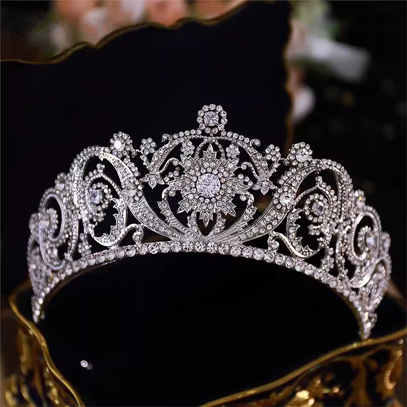 Women Jewelry Accessories For Black Dress - Barok prenses kraliçe kübik zirkon gelin