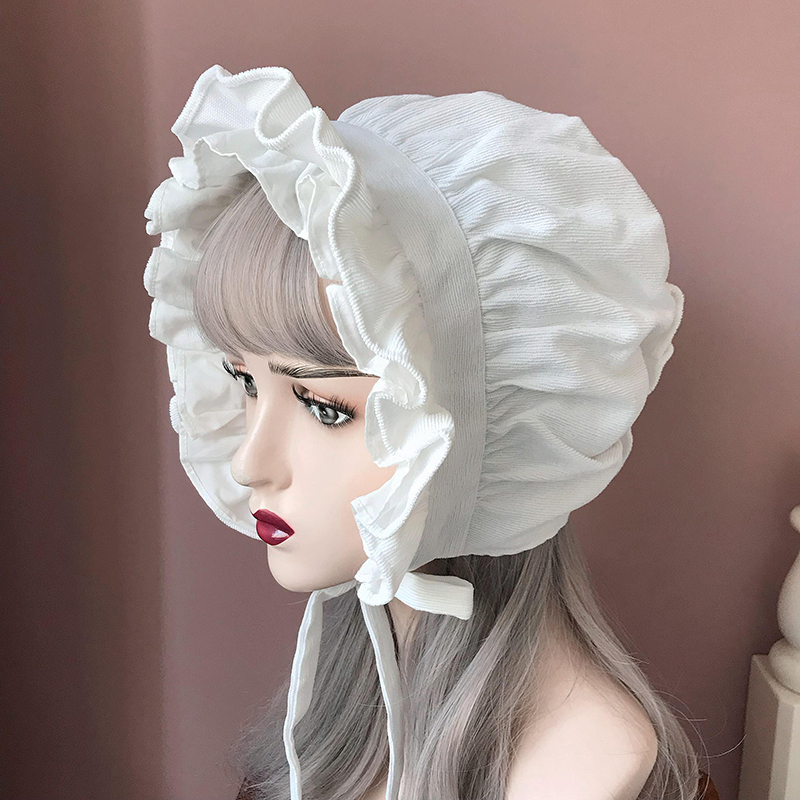 Women'S Victorian Era Accessories - Hizmetçi Bonnet Şapka Lolita Kız Cosplay