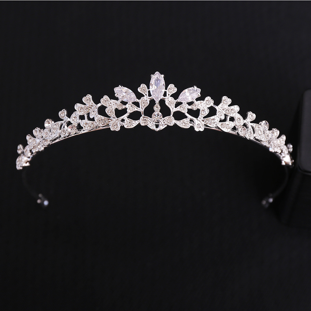 Women Jewelry Accessories For Black Dress - Barok Lüks Kübik Zirkon Gelin Tacı
