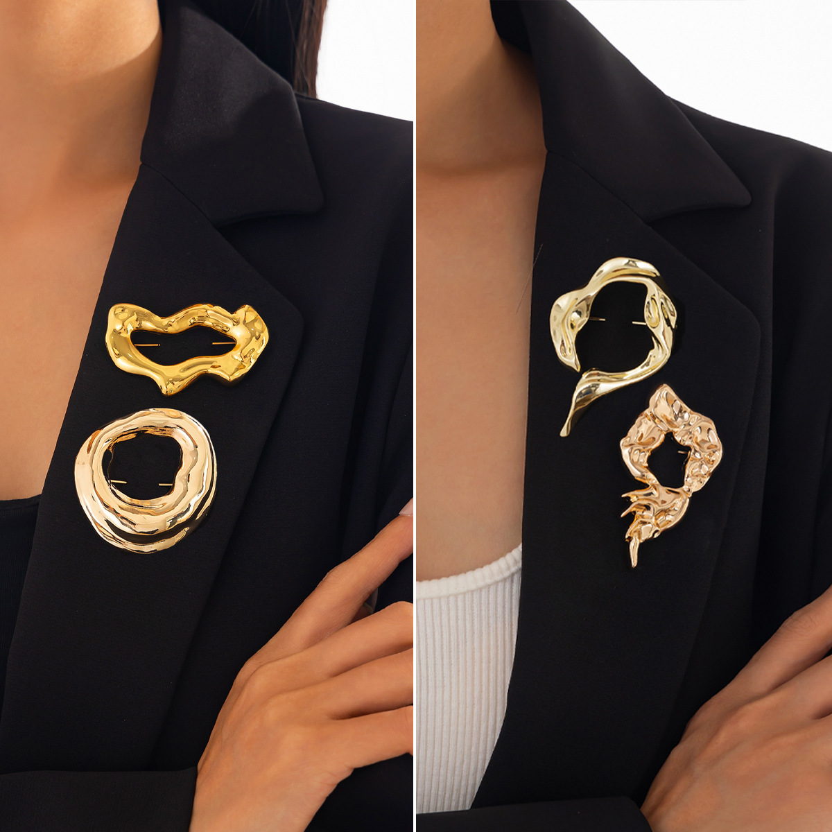 Women Accessories Trendy - Kadınlar için yeni moda düzensiz broşlar