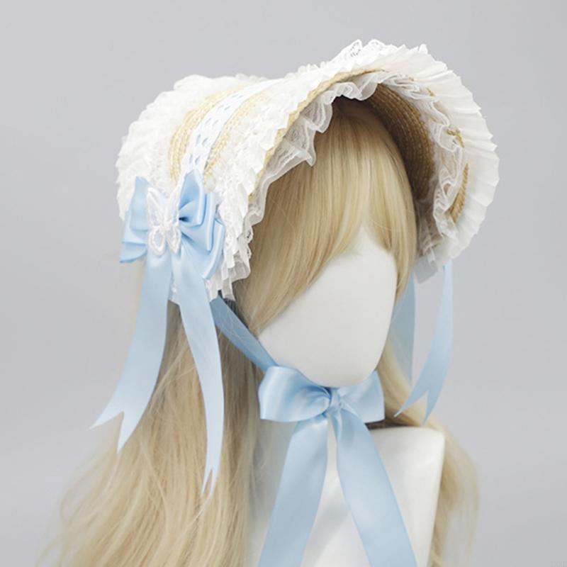 Women'S Victorian Era Accessories - Y3ne Victoria Dantel Bonnet Şapkası Kadınlar