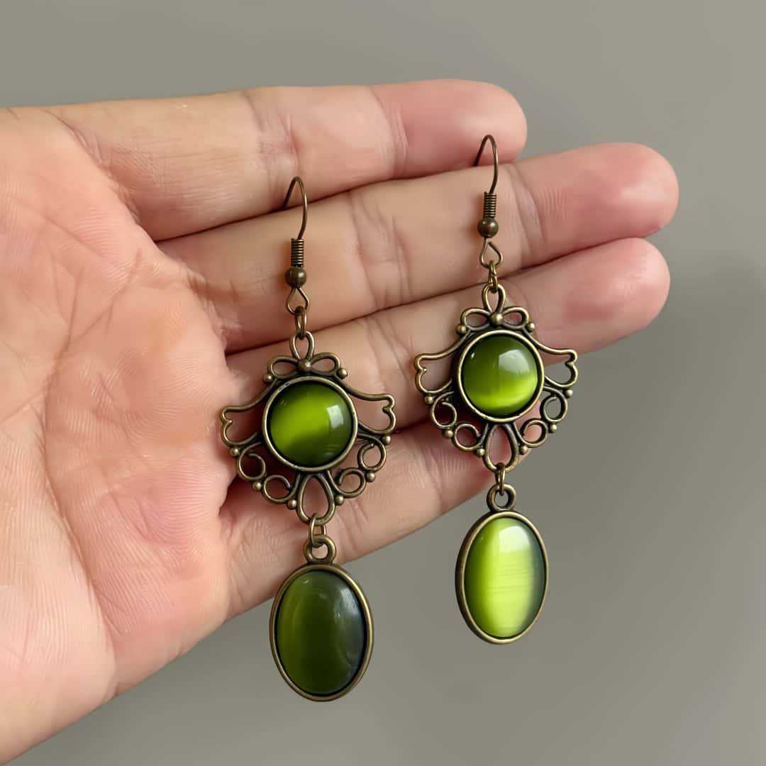 Women'S Victorian Era Accessories - Retro viktorya dönemi oymalı dantel yeşil