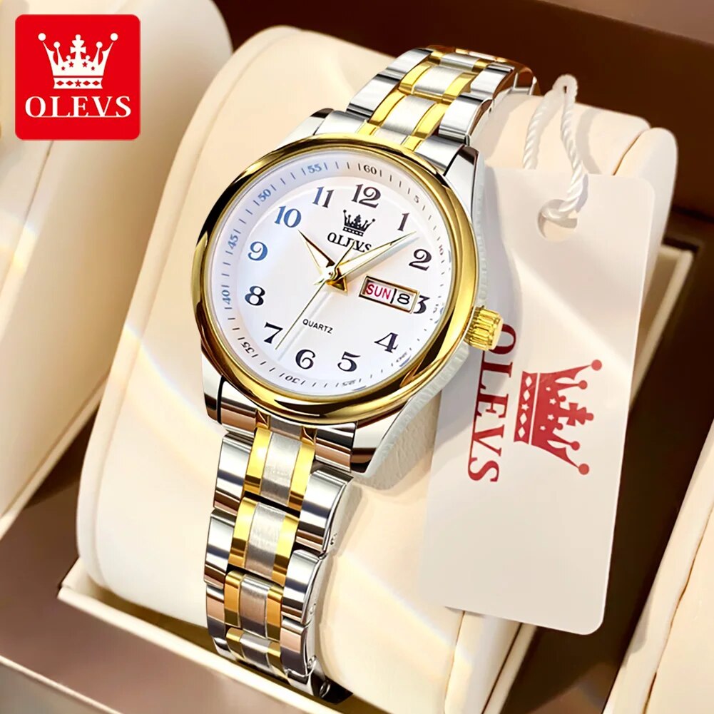 Women Accessories Display - OLEVS 5567 lüks Quartz saat kadınlar