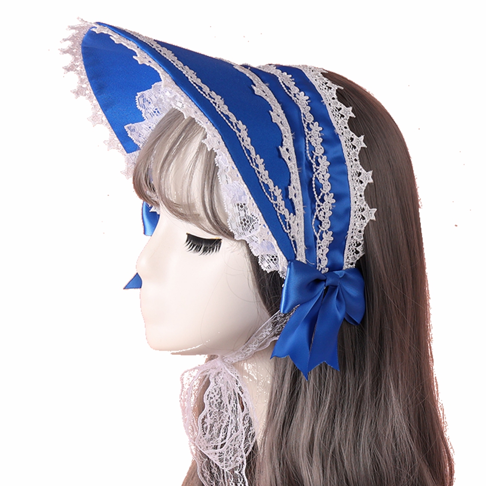Women'S Victorian Era Accessories - Victoria Dantel Lolita Bonnet Şapka Başlığı