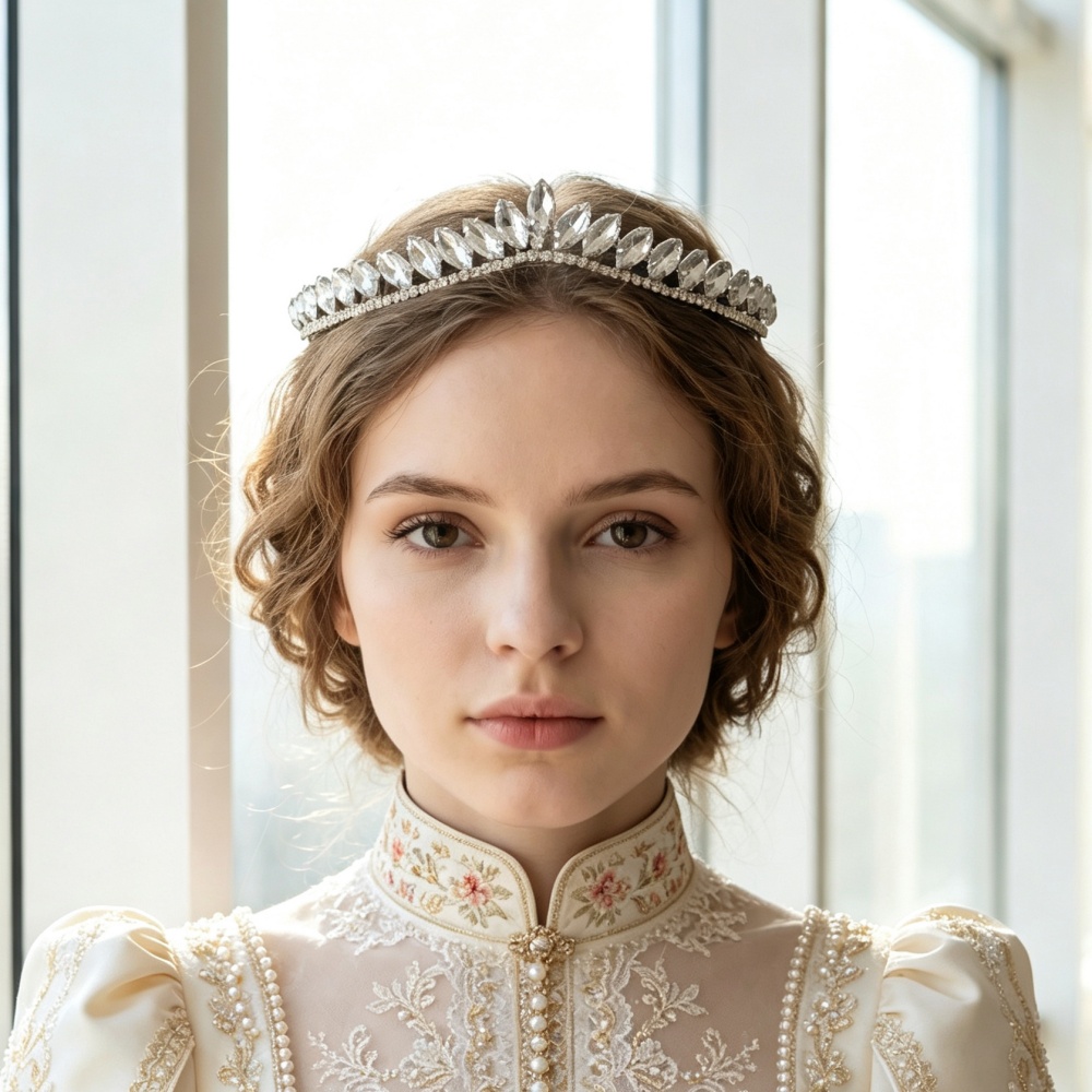 Women'S Wedding Accessories - Minimalist Kristal Düğün Saç Tiaras Gelin