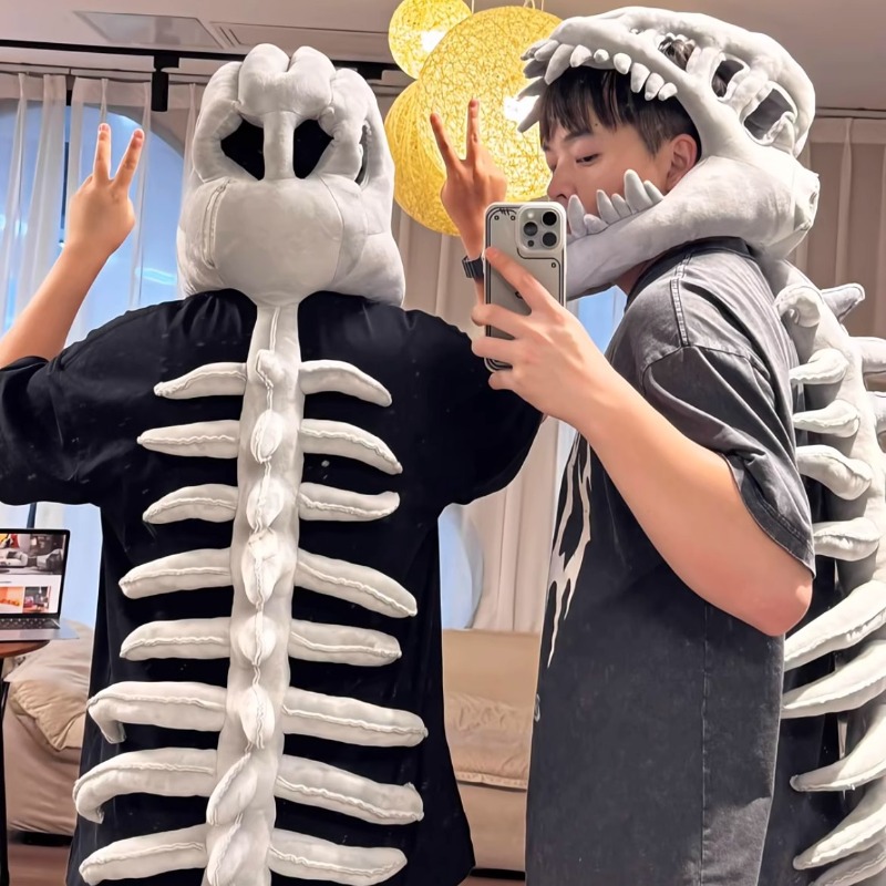 Women'S Accessories Clothing - Dinozor İskeleti Cosplay Kostüm 3D Sevimli
