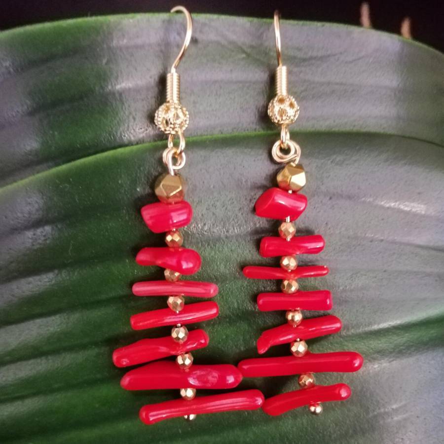 Kadınlar Düzensiz Dal Kırmızı  - Tassel Earrings Boho incelemesi ve fiyatı