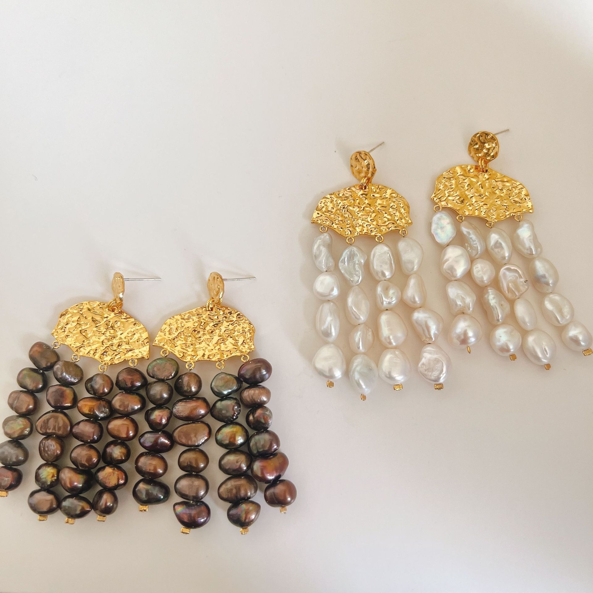 Pirinç 18 K Altın Gerçek Inci  - Tassel Earrings Boho incelemesi ve fiyatı