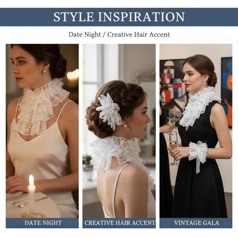 Zarif Ayrılabilir Dantel Jabot - Women'S Victorian Era Accessories incelemesi ve fiyatı