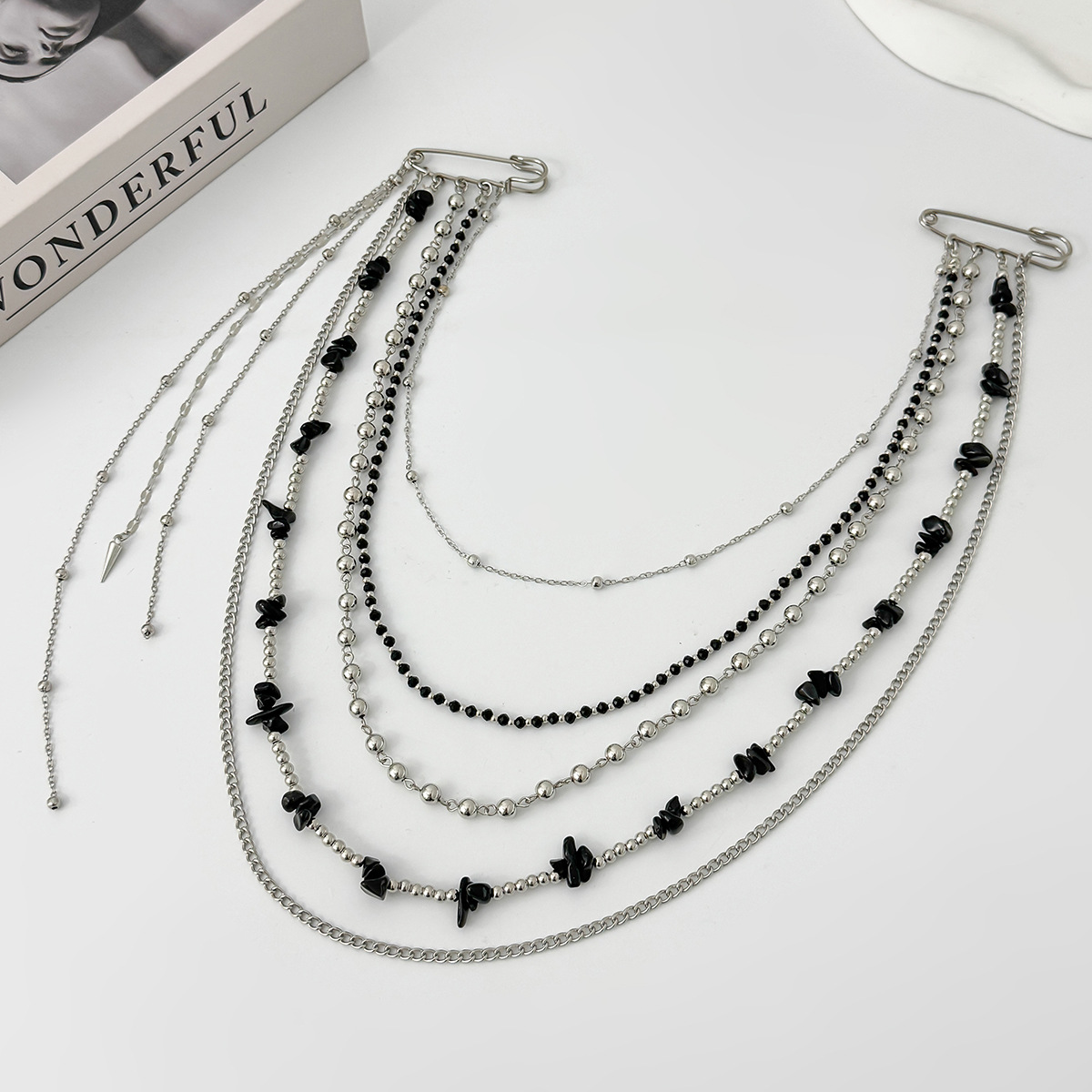Punk Hip Hop Uzun Kristal Broş - Women Accessories Trendy incelemesi ve fiyatı