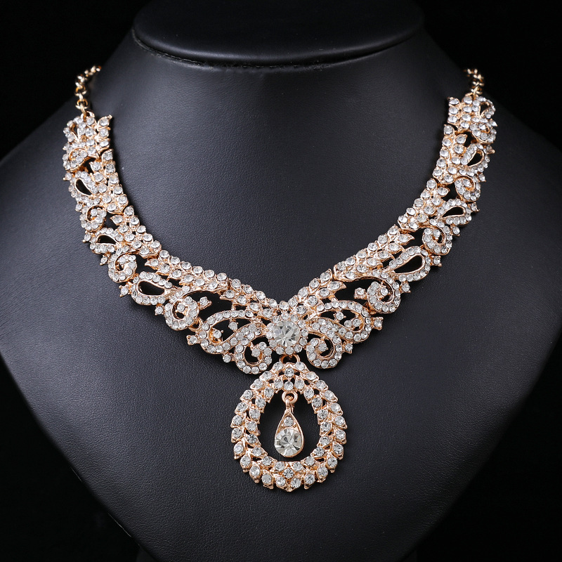 Lüks altın renk geometrik kris - Women Jewelry Accessories For Black Dress incelemesi ve fiyatı