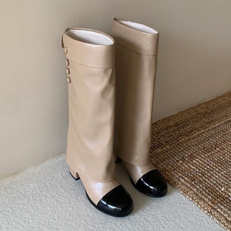 Şık Siyah Beyaz Eklemeli Diz Ü - Women'S Ankle Accessories incelemesi ve fiyatı