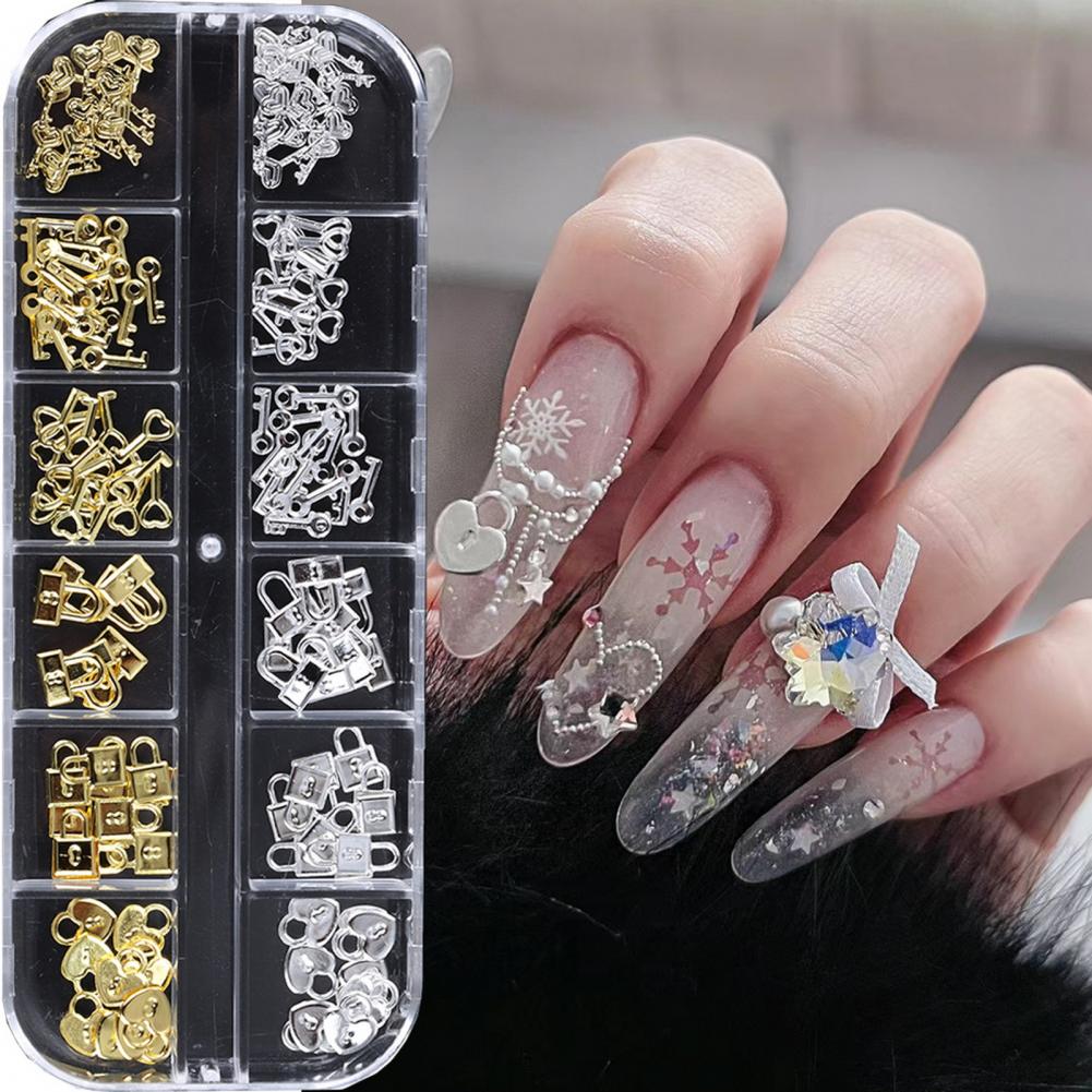 1 kutu Nail Art Charm 12 Izgar - Women Accessories Combo Gift incelemesi ve fiyatı