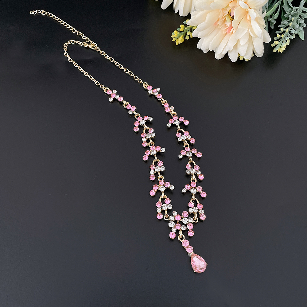 Barok Pembe Mor Kristal Gelin  - Women Jewelry Accessories For Black Dress incelemesi ve fiyatı