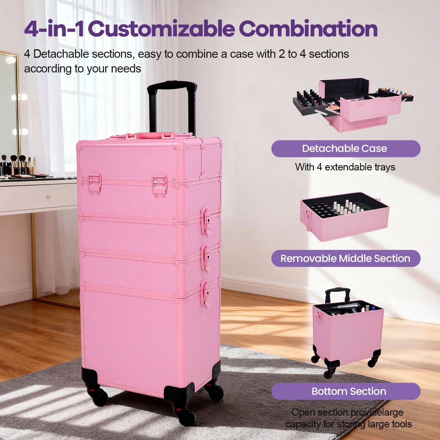 4'ü 1 Arada Tekerlekli Makyaj  - Women Accessories Organizer incelemesi ve fiyatı