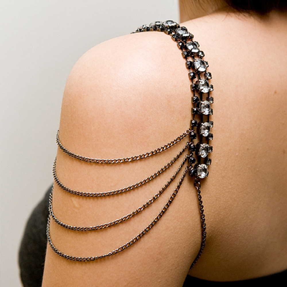 Stonefans siyah katmanlı omuz  - Women Jewelry Accessories For Black Dress incelemesi ve fiyatı