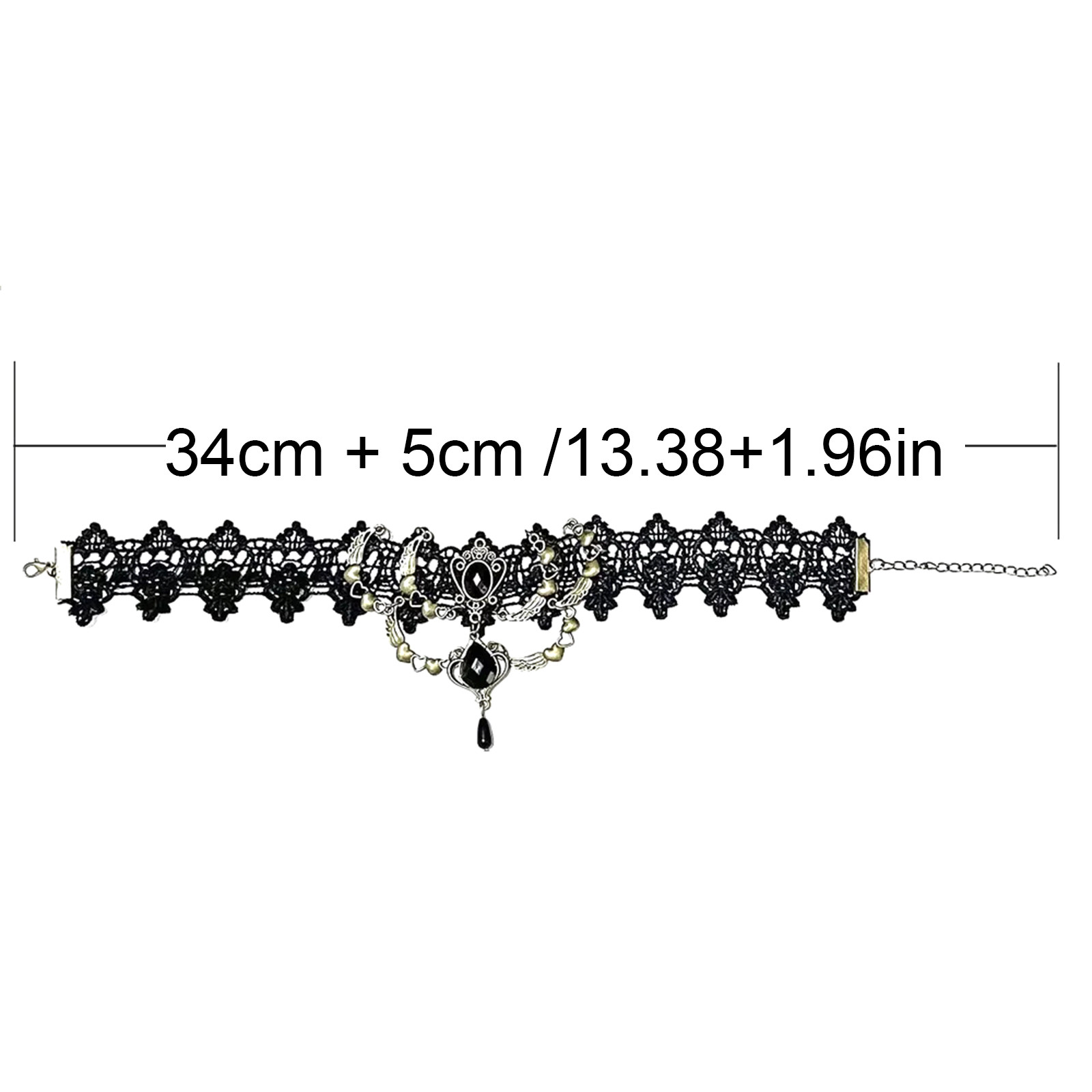 Mahkeme gotik siyah dantel kra - Women Jewelry Accessories For Black Dress incelemesi ve fiyatı