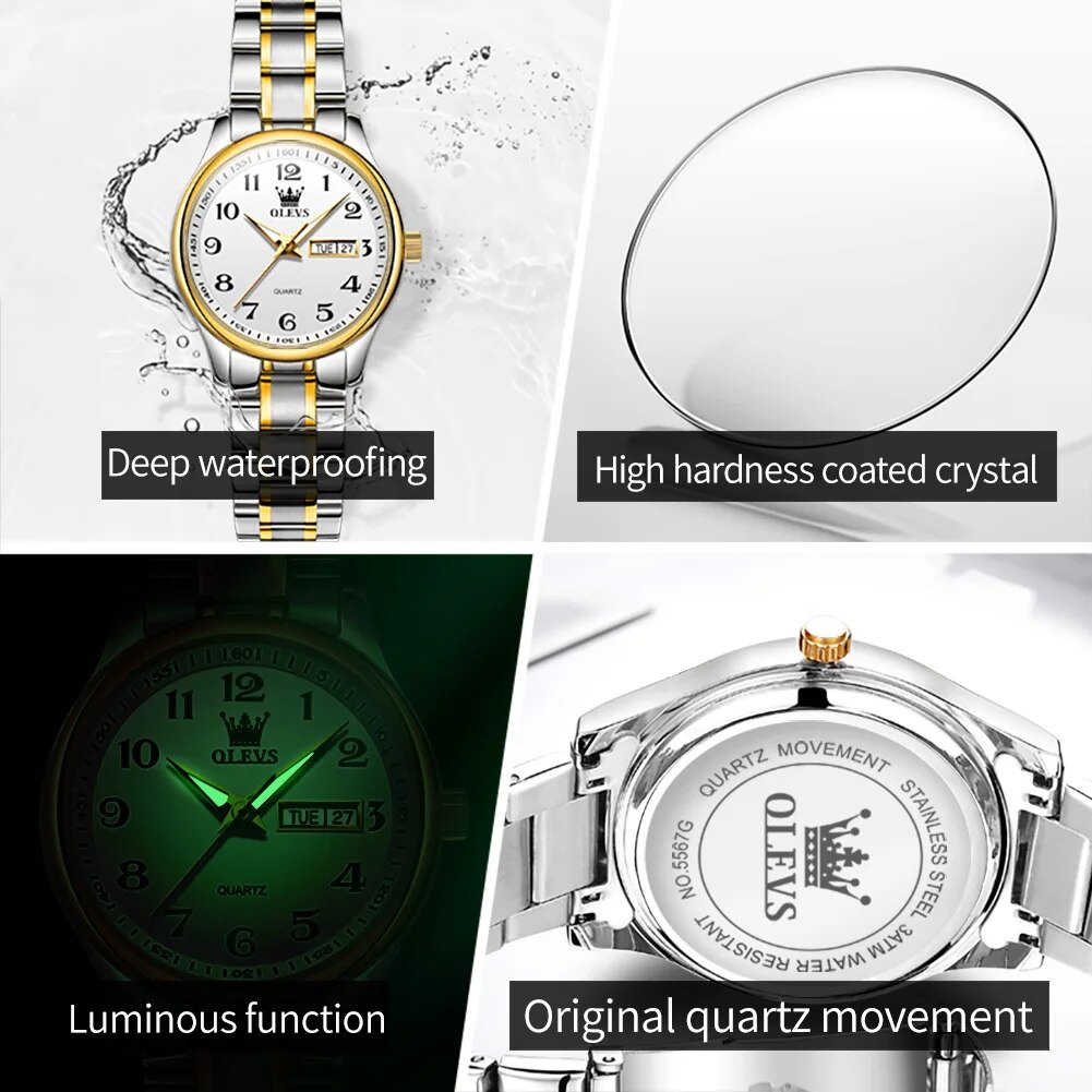 OLEVS 5567 lüks Quartz saat ka - Women Accessories Display incelemesi ve fiyatı