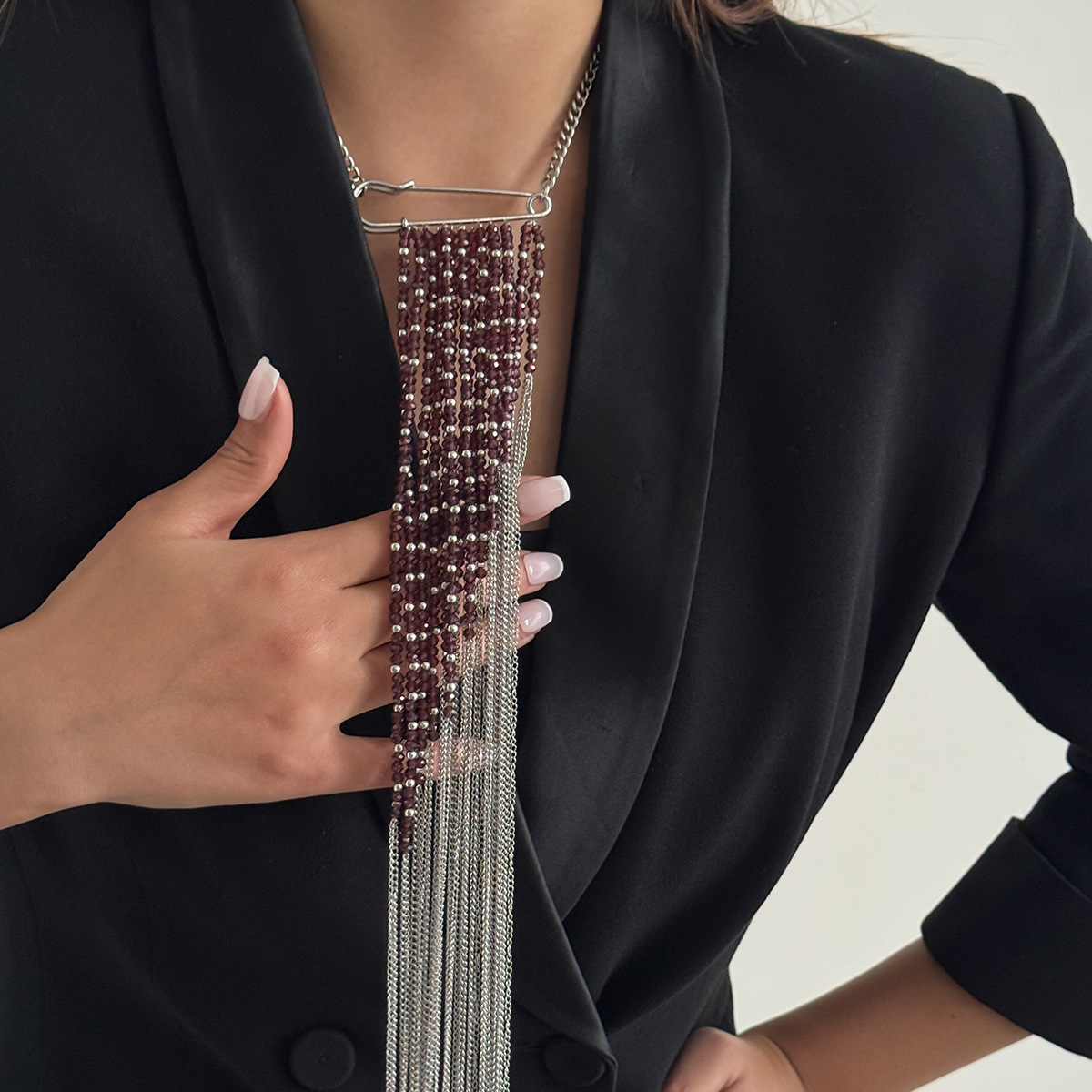 Gümüş Renk Püskül Zincir Broş  - Women Accessories Trending incelemesi ve fiyatı