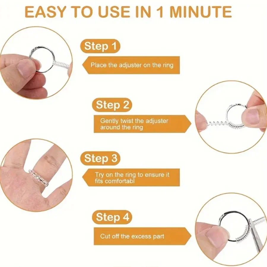 4/8 adet-Halka Boyutu Ayarlayı - Women'S Accessories Rings incelemesi ve fiyatı