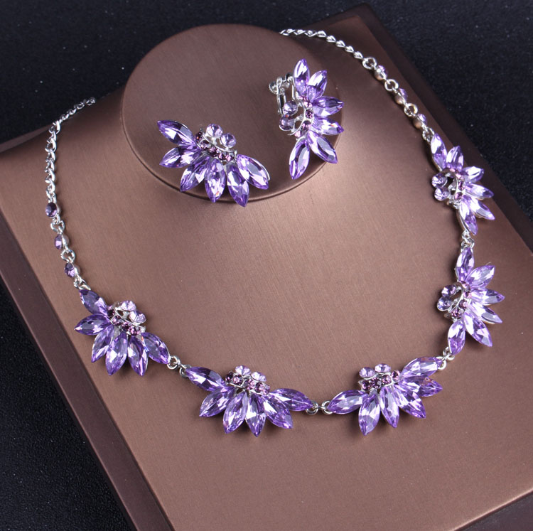 Asil mor kristal gelin takı se - Women Jewelry Accessories For Black Dress incelemesi ve fiyatı