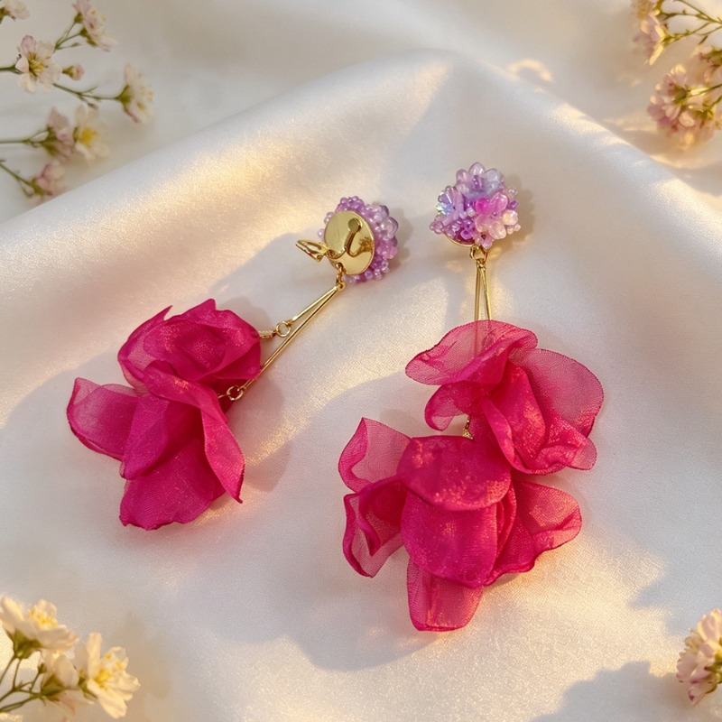 Yeni Moda Çiçek Püsküllü Klips - Tassel Earrings Boho incelemesi ve fiyatı