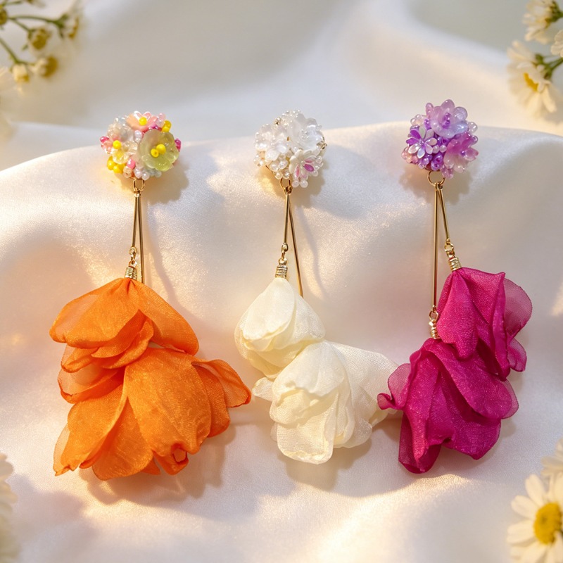 Yeni Moda Çiçek Püsküllü Klips - Tassel Earrings Boho incelemesi ve fiyatı