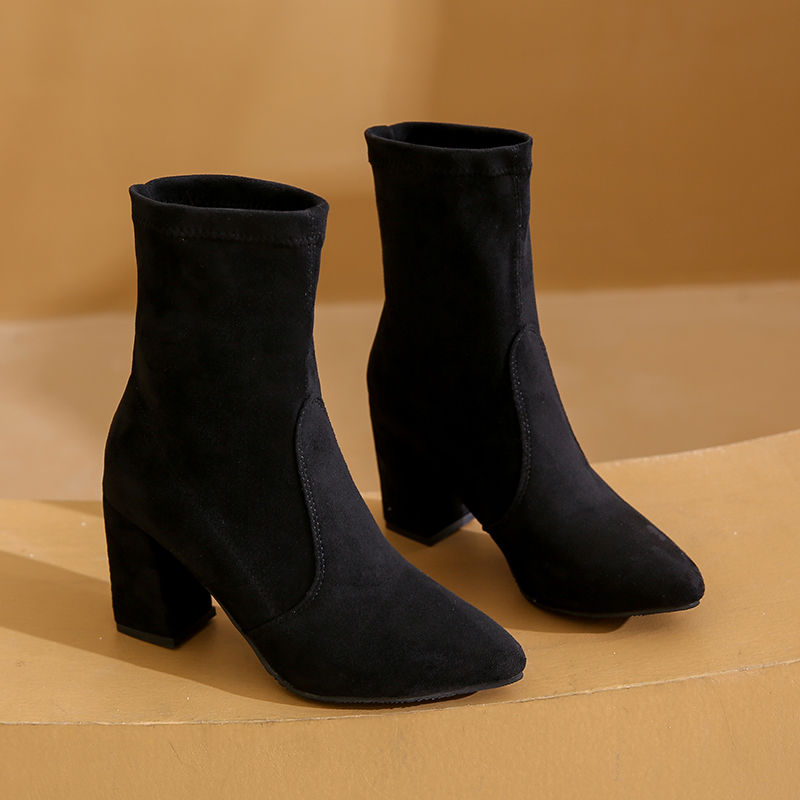 Kışlık yeni stil kalın topuklu - Women'S Ankle Accessories incelemesi ve fiyatı