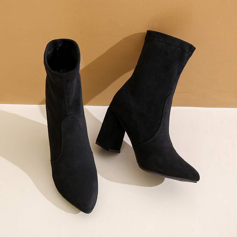 Kışlık yeni stil kalın topuklu - Women'S Ankle Accessories incelemesi ve fiyatı