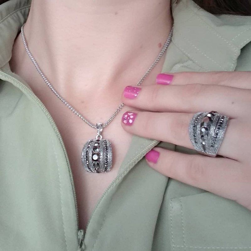 Boyutu 6-10 Vintage Siyah Zirk - Women Jewelry Accessories For Black Dress incelemesi ve fiyatı